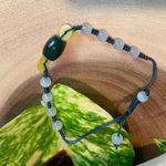 Handmade Adjustable Silk Jade Bracelet Green Photo 1