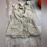 Per Se  Khaki Utility Jacket army green size small Photo 5