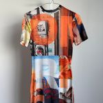 Peppermayo Into the City Mesh Maxi Dress Film Graphic Orange Photo 2