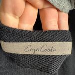 Enza Costa Black Ribbed Bodycon Midi Dress Long Sleeve Medium P1 Photo 2