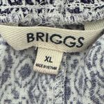 Briggs New York ‎ High Waist Blue and White Shorts size XL women’s linen blend Photo 3