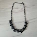 Green and Blue Floral Rhinestone Drop Necklace Photo 4