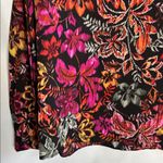 Investments Size XL Multicolor Floral Blouse with sleeves button Photo 7