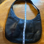 Susan Gail Vintage Elegant Black Genuine Leather Hobo Bag Photo 6