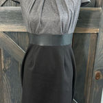 Metaphor  A-line Dress Pleated Short Sleeve Round Neck Back Zip Colorblock‎ 6 Photo 0