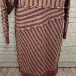 GIL AIMBEZ for STATIC Vintage 80's Striped Wool Blend Cowl Neck Sweater Dress Photo 5