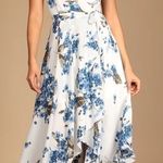 Lulus LULU’S Postcards From Provence White Floral Print High Low Dress Photo 0