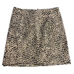 Brandy Melville Skirt Cheetah Print Knee Length Mini Zip Up Back Size Small Photo 0