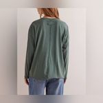 We The Free NWT Free People Nina Long-Sleeve Tee - topiary green - medium Photo 3