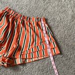 Zaful Orange & Green Vertical Stripped Lightweight Shorts | Size Small Photo 7