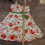 Citi Clothing Size 14P Petites Garden Dress Chic Floral Flower Wedding Cotton White Photo 2