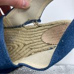 J.Crew  Made-in-Spain cap‎ toe slingback espadrilles in denim size 8 READ FLAWED Photo 5