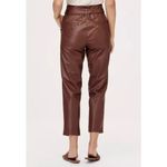 David Lerner New York brown faux leather tie waist tapered pant 6 Photo 12