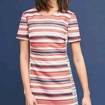 Anthropologie Hutch Brixton Multi colored Striped Organza Shift Dress Size XL Photo 0