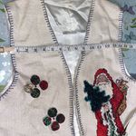 Santa Embroidered Cross Stitch Christmas Sweater Vest Size undefined Photo 10