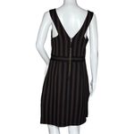 Anthropologie  Maeve Meridian Quilted Dress Brown Black Striped‎ Sleeveless Photo 1
