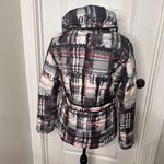 Desigual Womens Jacket Size 6 Black Sigrun 36 Padded Tartan Lettering Coat NWT Photo 6