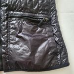 Michael Kors Black Quilted Shiny Puffer Vest Size M Full Zip Pockets High Collar Photo 6