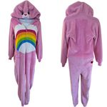 Care Bears Adult Onesie Pajamas Pink With Rainbow Size X-Small Photo 1