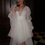 Anthropologie  Willowby by Watters Matilda Tulle Wedding Dress in White Size US 4 Photo 1