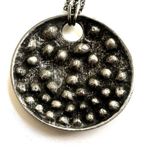 Cookie Lee silver tone rhinestone circle pendant necklace Photo 6