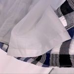 1901  blue plaid seersucker stretch cotton skirt XS NWT Photo 5