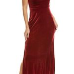Taylor Stretch Velvet Maxi Dress Size 6 Paprika Slip Dress Draped Neck New Red Photo 11