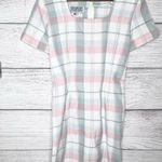 Plaid Short Sleeve Dress Pink Photo 0