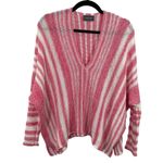 Wooden Ships  Beachcomber Top Cotton Pink‎ White Pullover Open Knit XS Sweater Photo 2