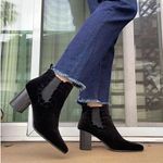 14th & Union Blaine Velvet Ankle Bootie Black 8.5 Photo 0