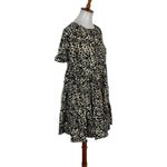 Boohoo Animal Print Ruffle Sleeve Tiered Mini Dress Casual Party 4 Photo 3
