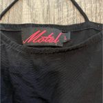 Motel Rocks Motel Black Strappy Crop Top Large Lightweight Flowy Beach Photo 9