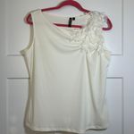 Milano Formals Milano White Sleeveless Cami Tank Top Women’s Large. Photo 0