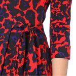 Diane Von Furstenberg  Silk Red Print Wrap New Julian Two Dress Photo 1