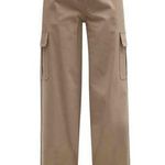 Theory  Neoteric Twill Cargo Pants Size 12 Bark Photo 0