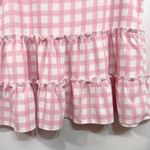 Crown & Ivy Crown & Ivy Large Top Ruffle Mock Neck Sleeveless Top Pink Gingham Tiered 1295 Photo 9
