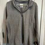 Old Navy  Gray Fleece Quarter-Zip Sweatshirt XL Photo 0