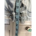 No Boundaries  Light Wash Denim Jacket Size M Pockets Button Up Collar Distressed Photo 3