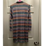 American Eagle  Women Size Medium Multicolor Muted Striped Long Sleeve Mini Dress Photo 2