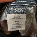 Silver Jeans  Blake Denim Mini Skirt Size 29 Slit Back Western Y2K Photo 7