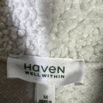 Haven Well Within Sherpa Fleece Pullover Size M White Cowl Neck Cozy Minimalist Size M Photo 5
