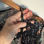 Torrid Maxi Floral Black Sheer Open Kimono Cover Dress Lattice Witchy Goth 4X Photo 9