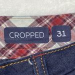 GRACE IN LA  Jeans Womens 31 cropped‎ quilted pockets plaid cuffs Photo 10