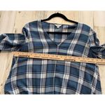 Max Studio * Women's Plaid Long Sleeve Knotted Top Size Medium Casual Stylish Photo 5