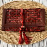 Lucky Brand Perforated Leather Clutch Bag Photo 0