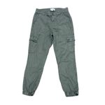 Evereve Olive Linen Green Cargo Pants Women's Size 27 Ankle Jogger Casual Photo 1