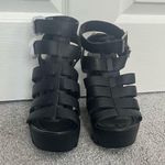 Qupid 🍊 chunky strappy black heels🍊 Photo 0