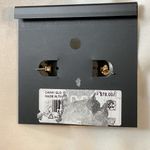 Coach Signature Gold Tone Earrings with Jewelry Bag Photo 3