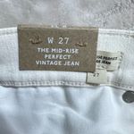 Madewell  Mid-Rise Perfect Vintage Jeans Women's 27 Cream Tapered Mom NWT Photo 6