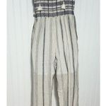 Madewell Women's Smocked Cami Jumpsuit Space Stripe Dark Midnight Cropped Leg XS Photo 15